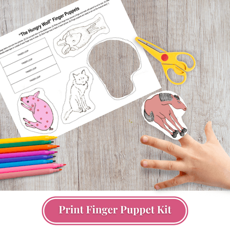 Finger puppet activity worksheet