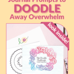 Sample pages of The Doodle Challenge drawing journal