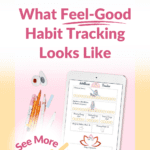 Health and Wellness Habit Tracker mockup on tablet