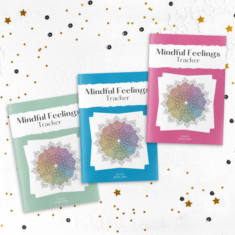 Mindful Feelings Tracker booklet mockup.