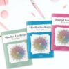Covers of Mindful Feelings Tracker shown in green, blue, and pink options