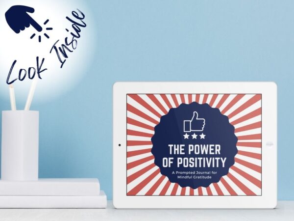 Power of Positivity cover image with prompt to look inside