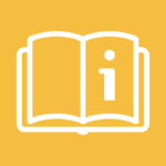 Book with information cue icon