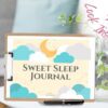 Sleep Journal cover image with prompt to look inside
