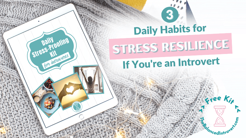 Mockup of Daily Stress-Proofing Kit on tablet sitting on gray blanket