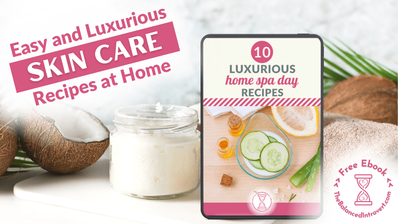 Home Spa Day Recipes ebook mockup displayed with jar of whipped body butter and coconuts in background